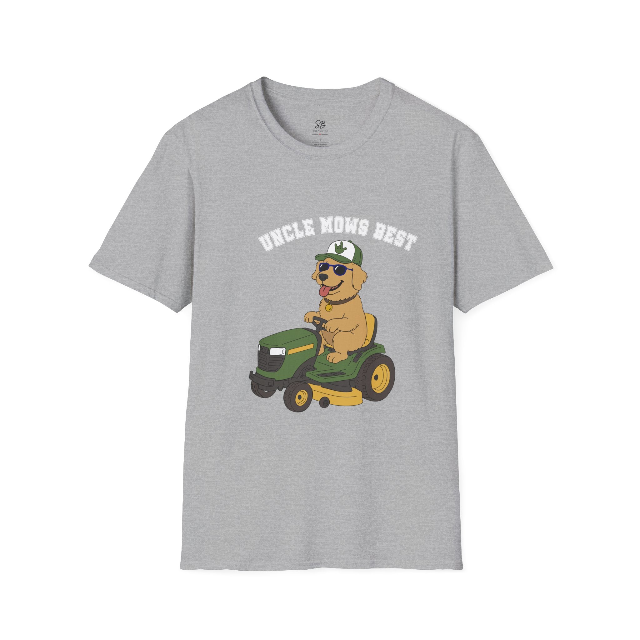 Uncle Mows Best T-Shirt with Golden Retriever