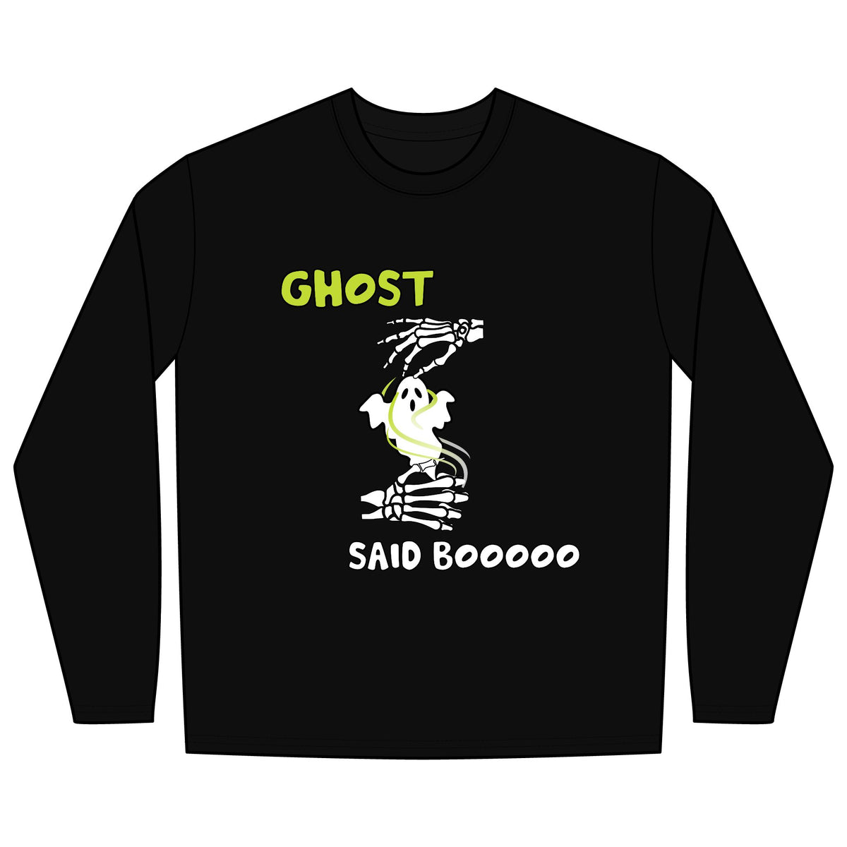 Ghost Said Booooo in ASL -  Long Sleeve Shirt