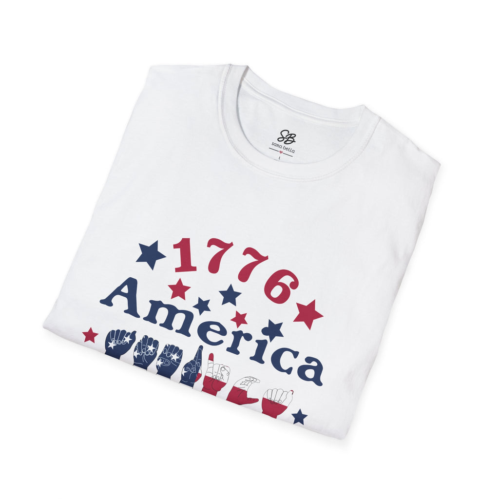 America in fingers-spelled ASL (America Sign Language) Shirt