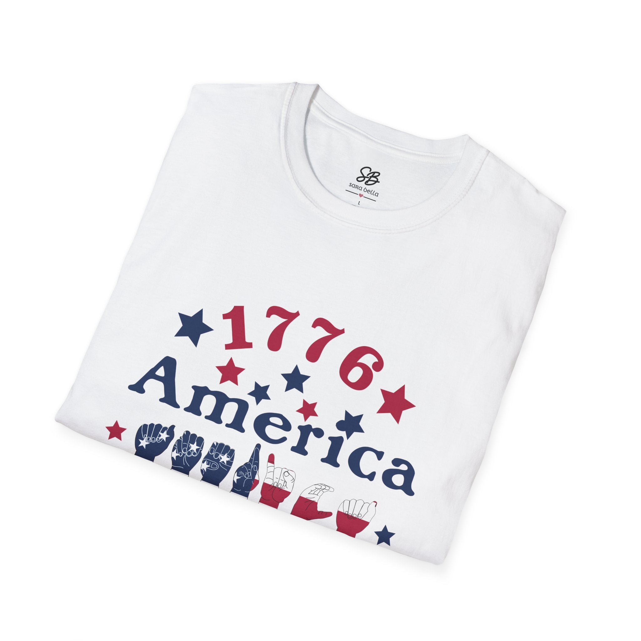 America in fingers-spelled ASL (America Sign Language) Shirt