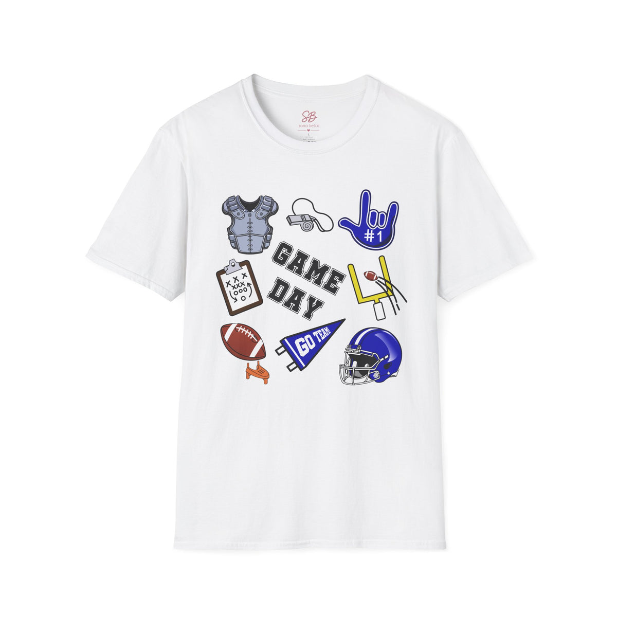 Game Day Football with I Love You ASL  - T-Shirt