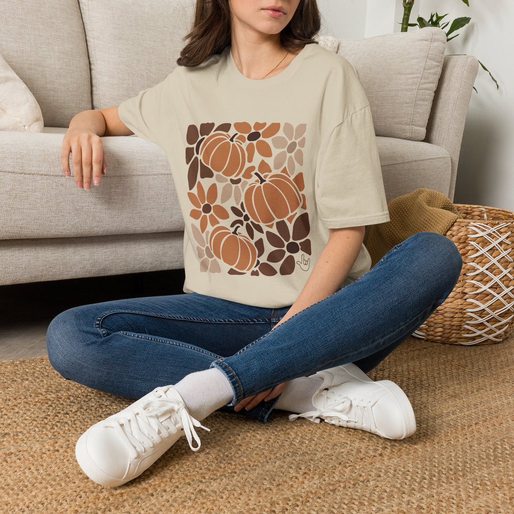 Fall Leaves & Pumpkins Hobo - T-Shirt