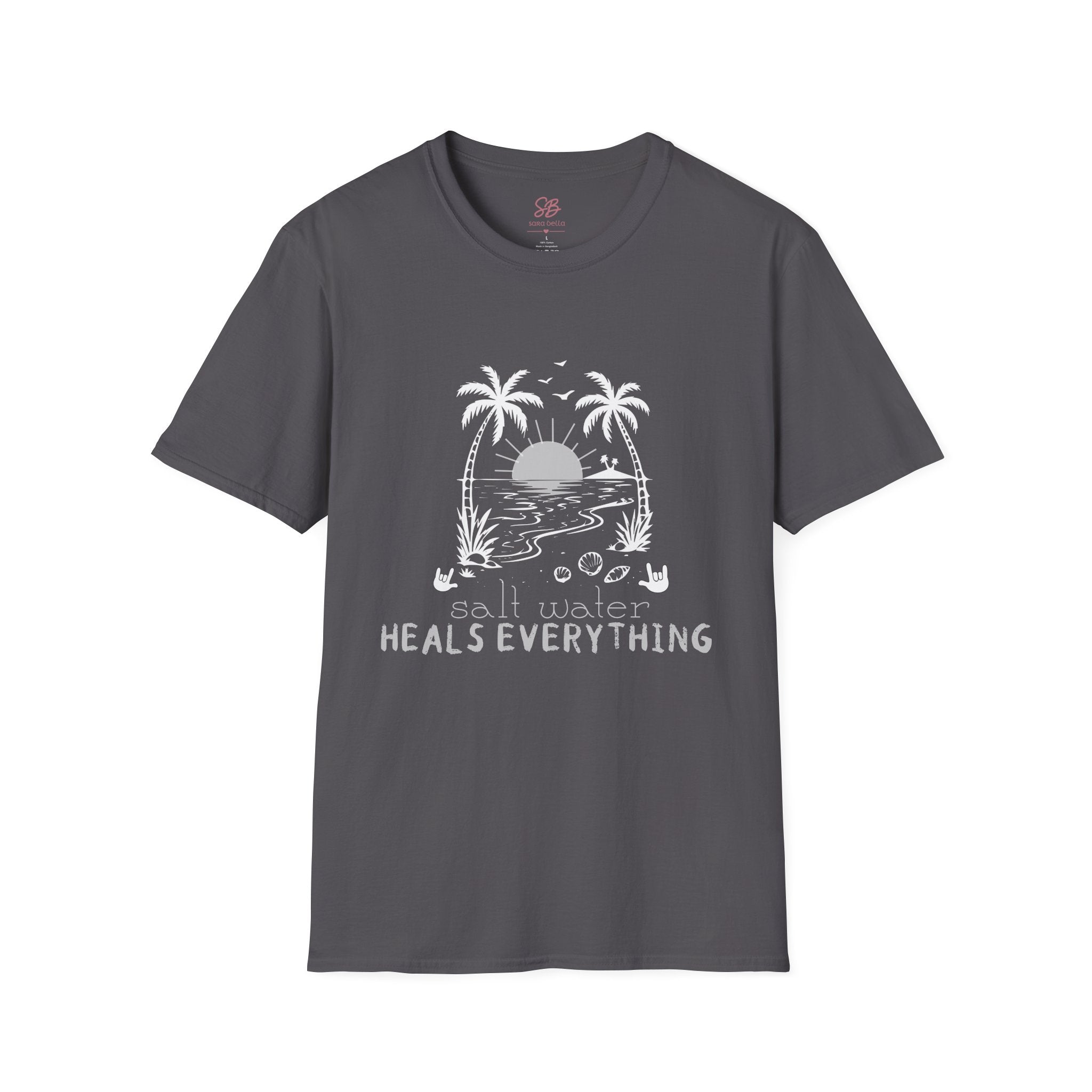 'Salt Water Heals Everything" of  white design -  T-Shirt