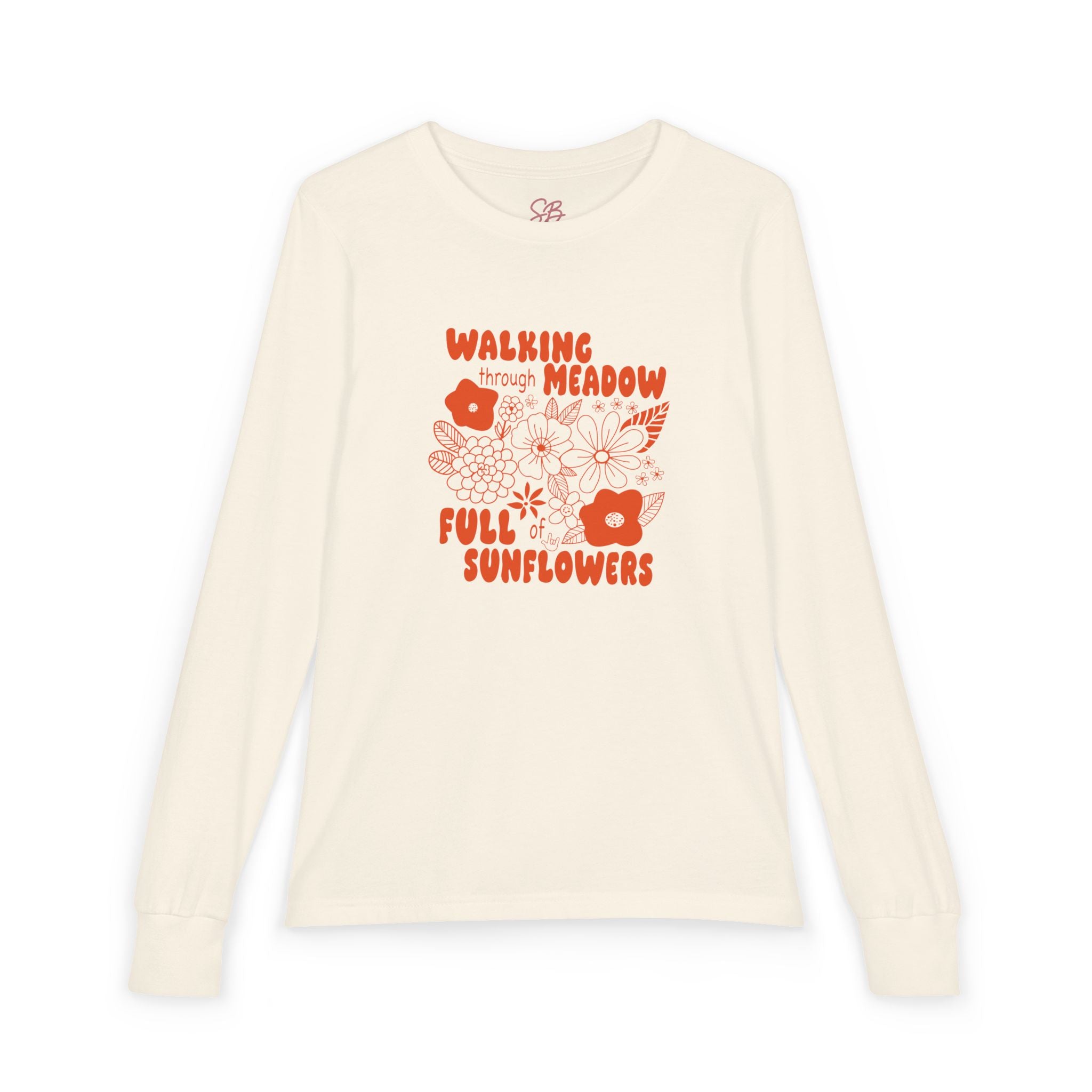 Walking Meadow Full Sunflowers - Kid Long Sleeve Shirt