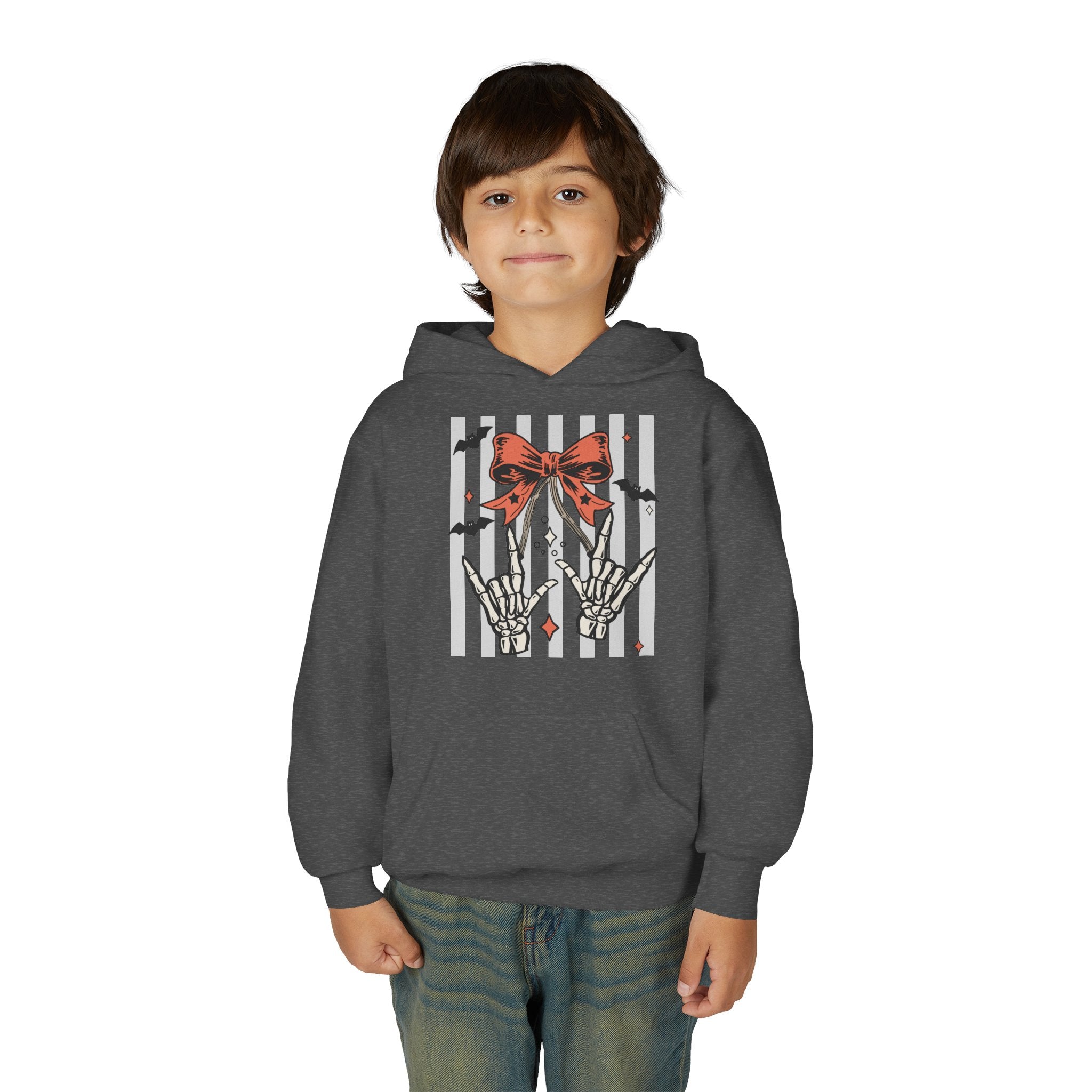 Spooky Skeleton Hands "I Love You" ASL - Kid Hoodie