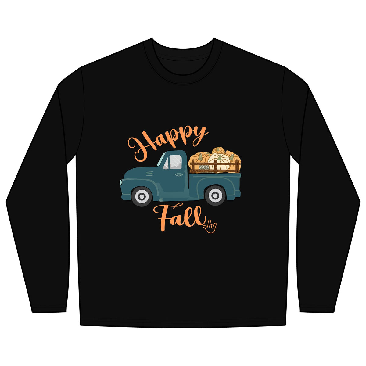 Happy Fall  Vintage Truck - Long Sleeve Shirt