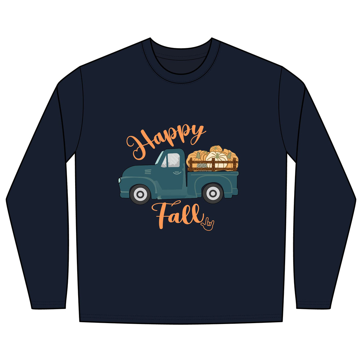 Happy Fall  Vintage Truck - Long Sleeve Shirt