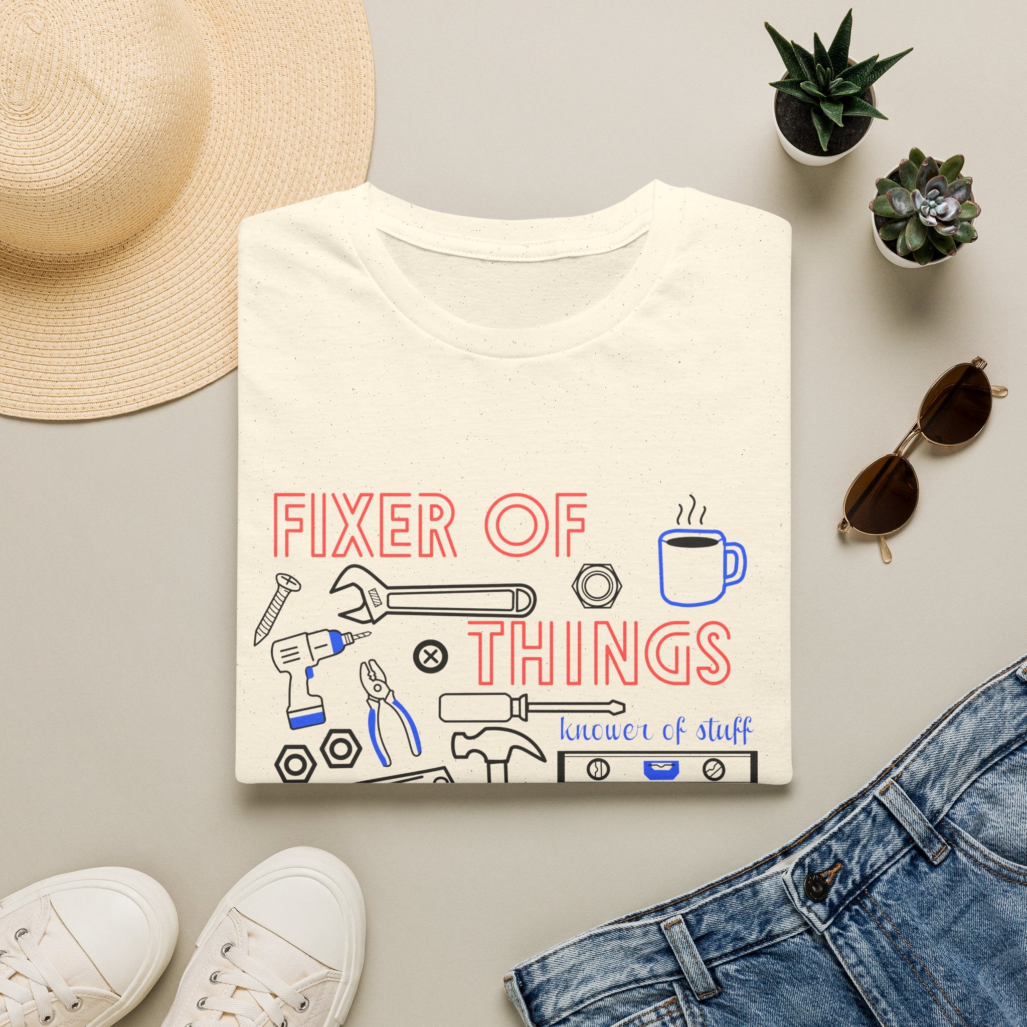 Fixer of Things Knower of Stuff Dad Shirt —  Handy Dad Tool Gift