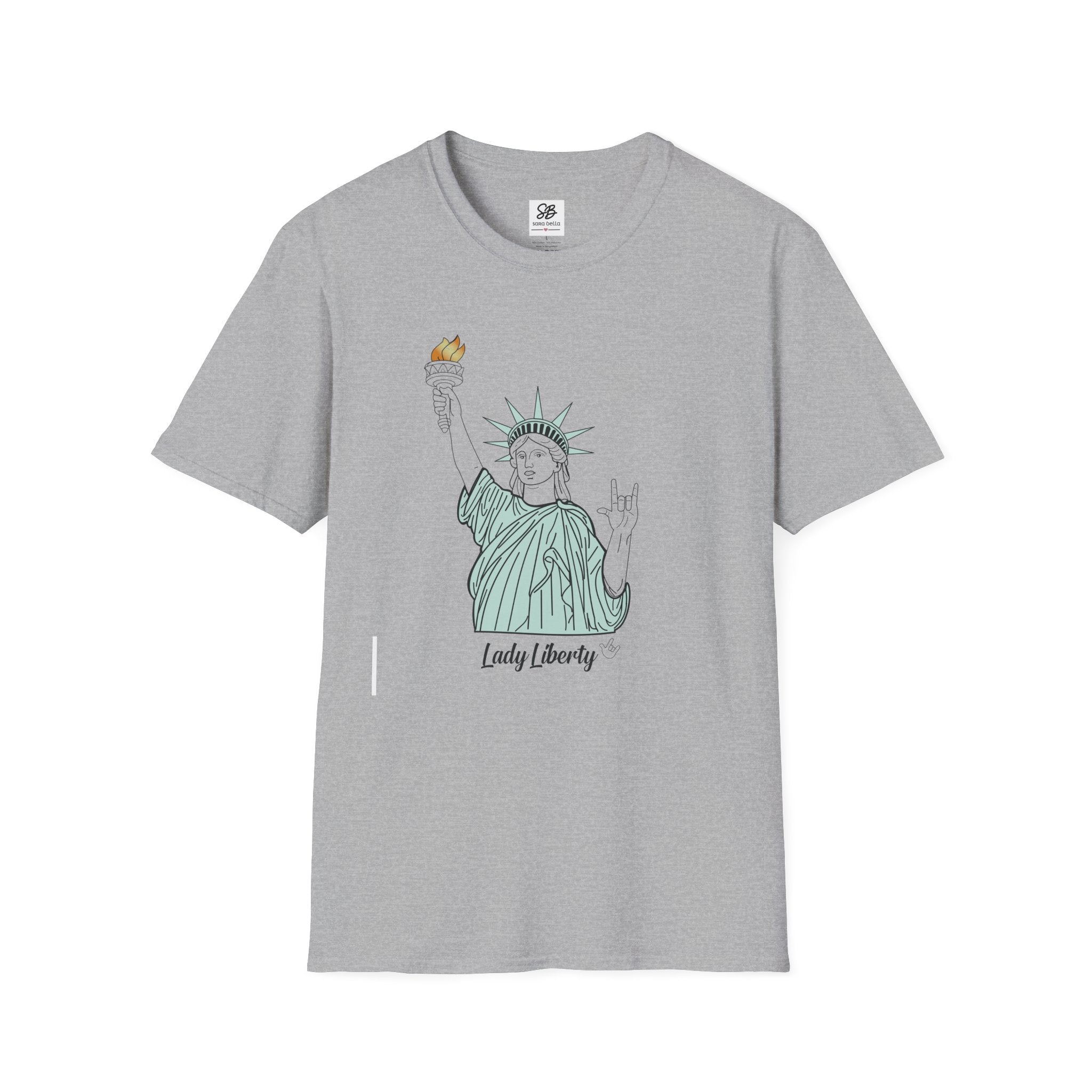 Lady Liberty with I love you in America Sign Language Shirt