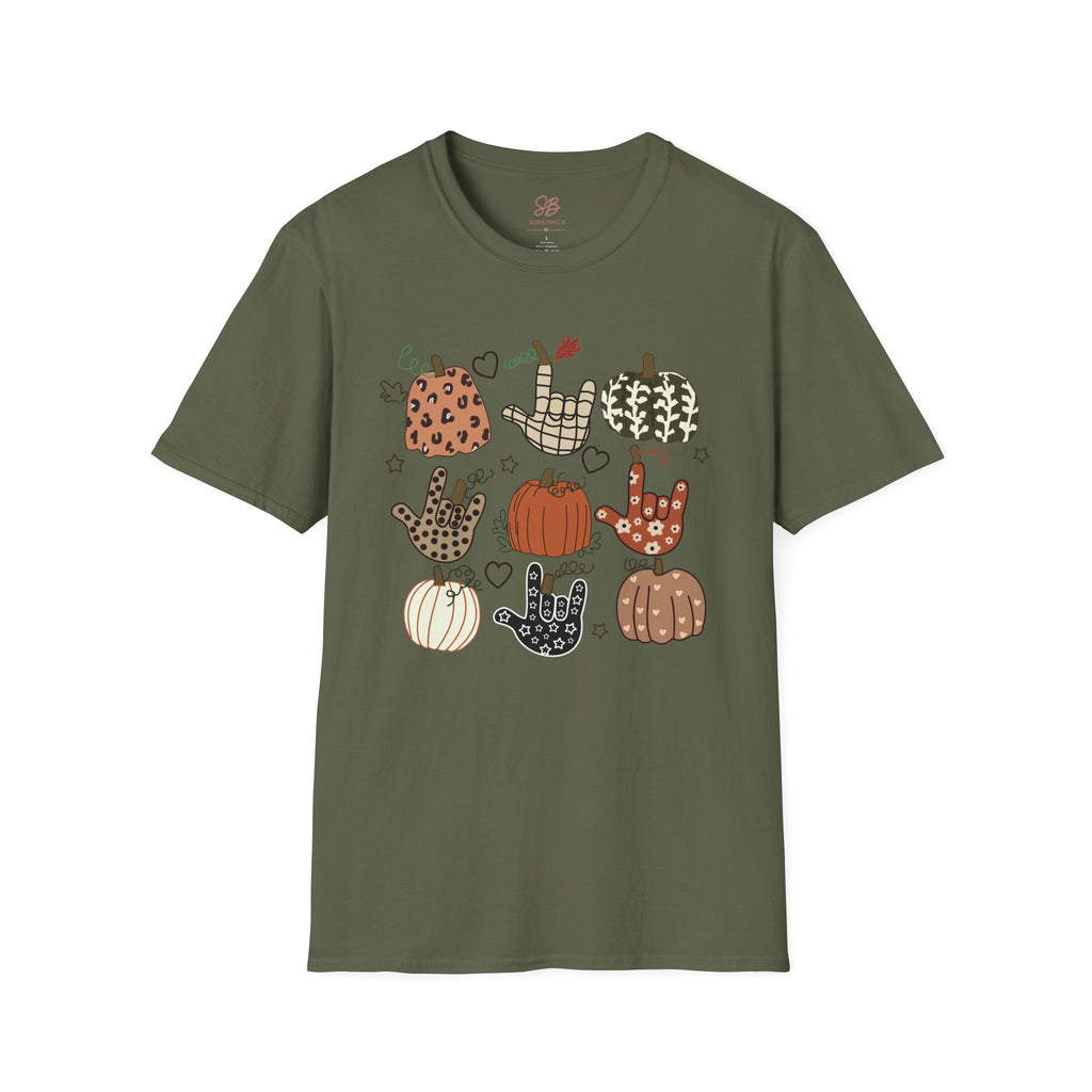 ASL Pumpkins Tic-Tac-Toe - T-Shirt