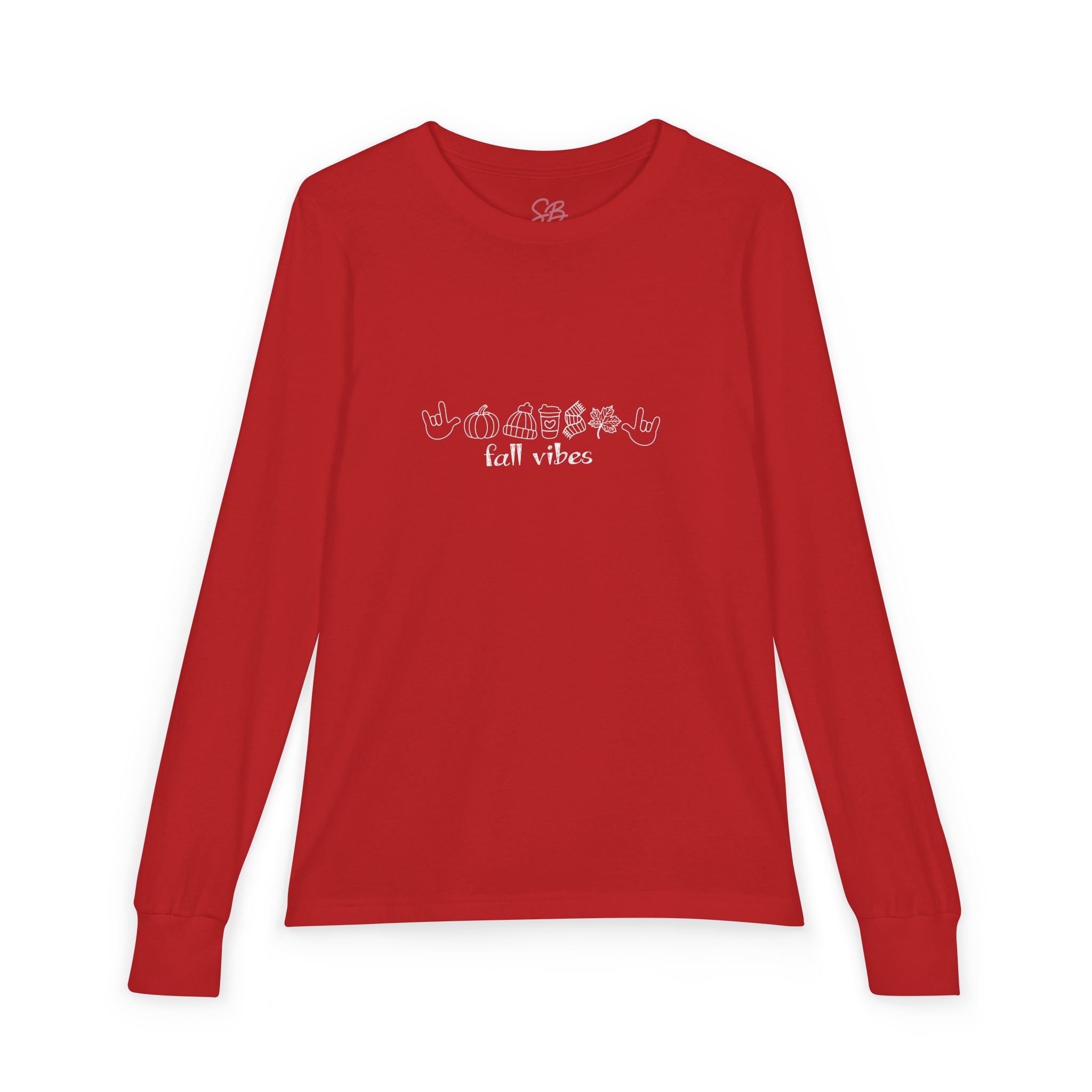Fall Vibes with I Love You American Sign Language, ASL - Kids Long Sleeve Shirt
