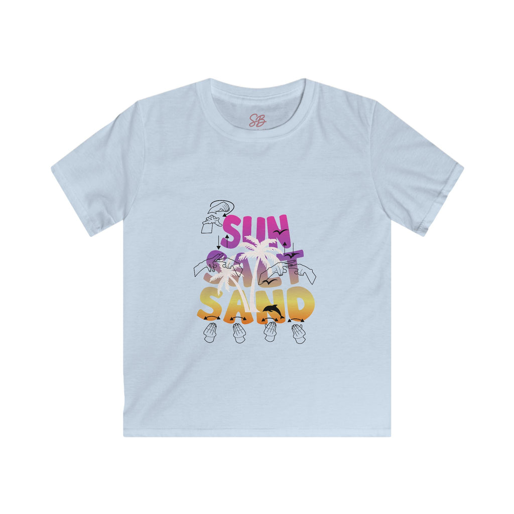 Kids Shirt - "Sun, Salt & Sand" in American Sign Language -  Kid Shirt