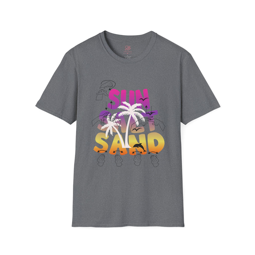 Sun, Salt & Sand in  American Sign Language - T-Shirt