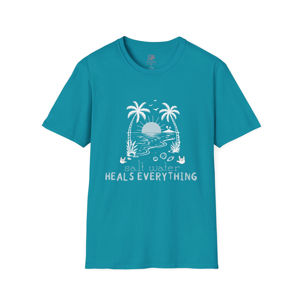 'Salt Water Heals Everything" of  white design -  T-Shirt
