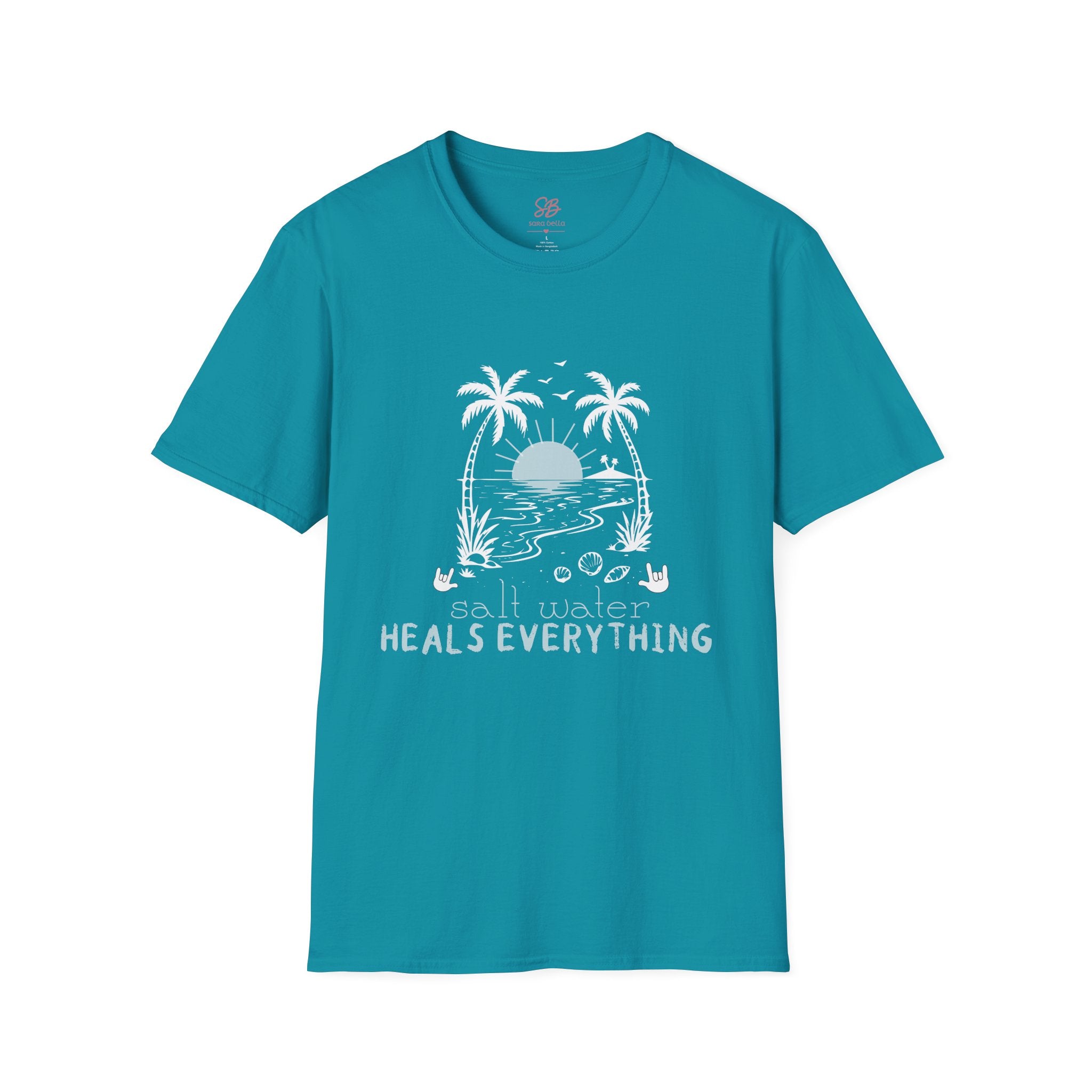'Salt Water Heals Everything" of  white design -  T-Shirt