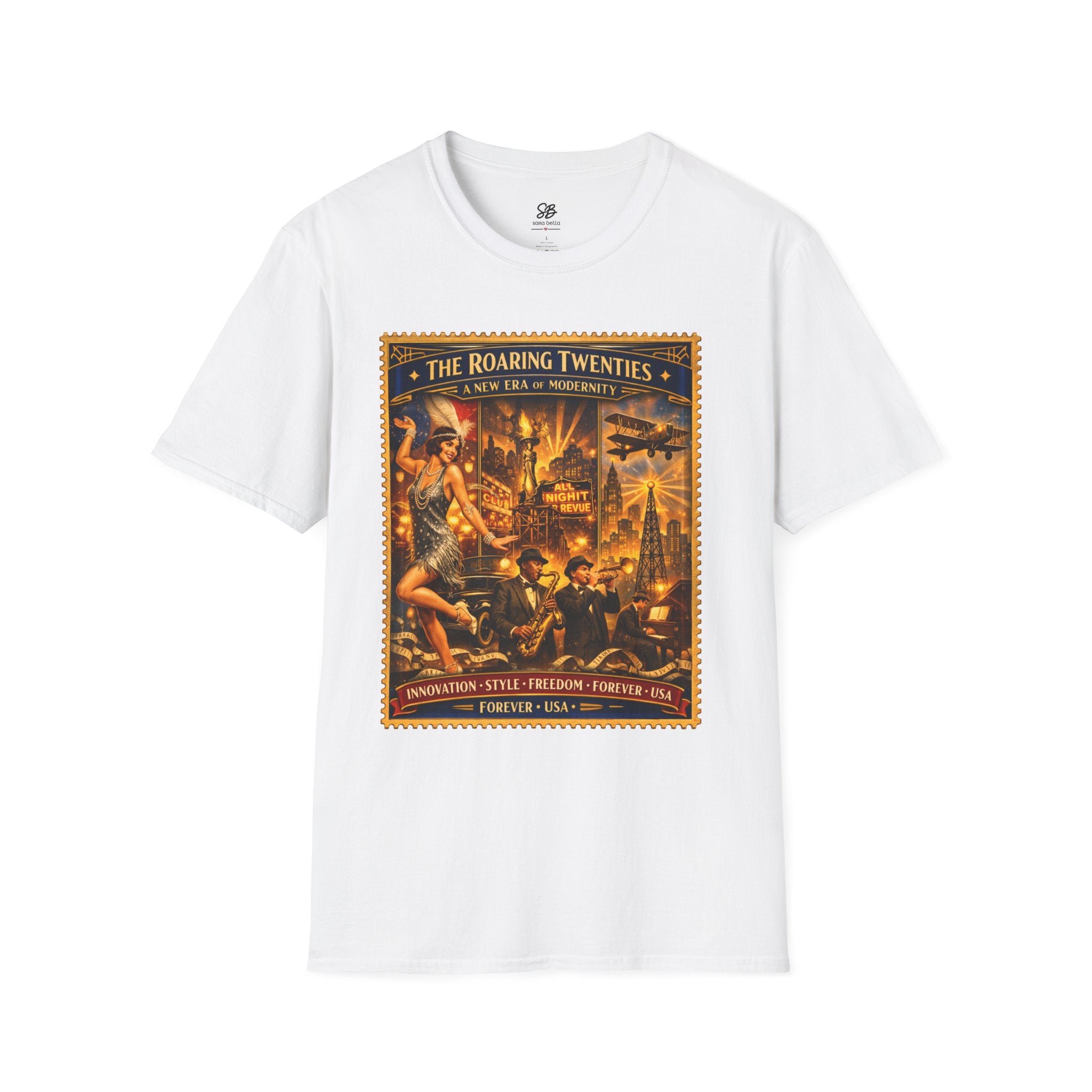 Roaring Twenties Vintage Stamp T-Shirt