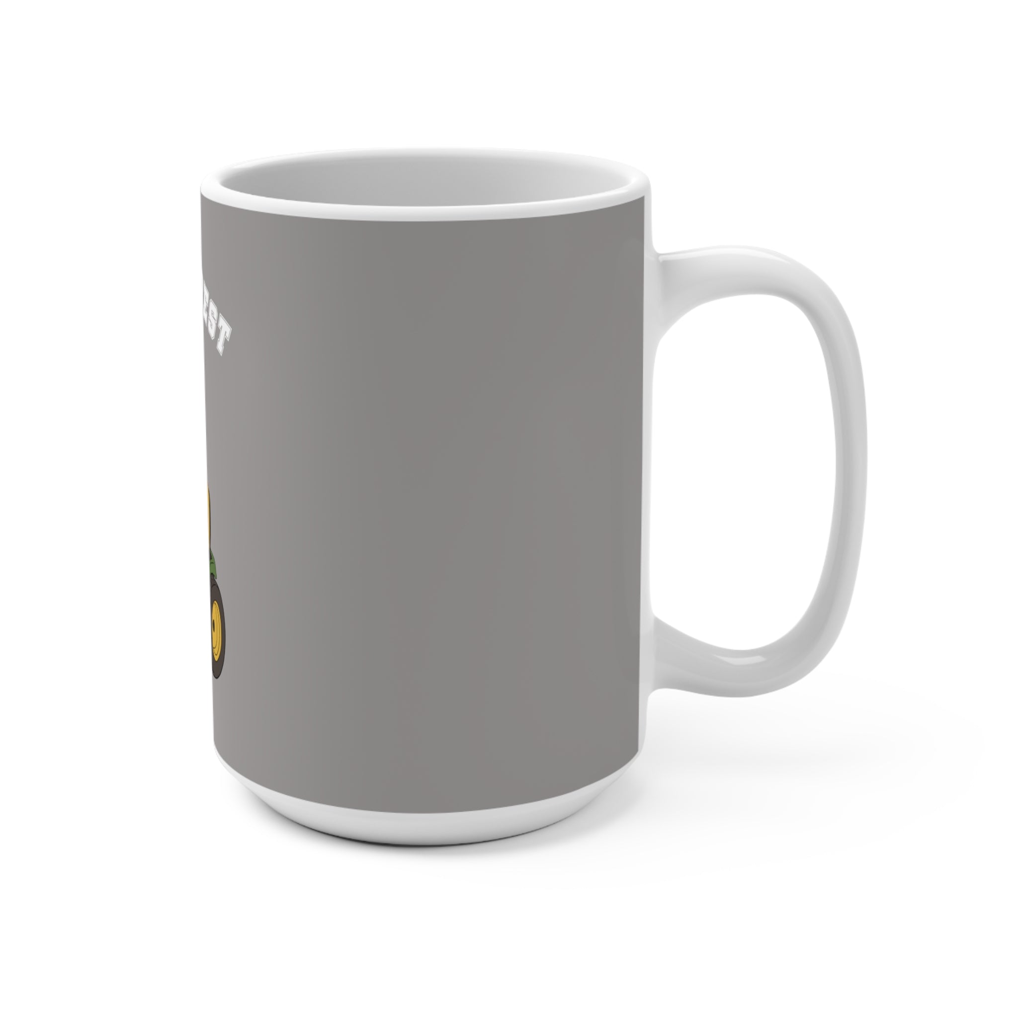 Dad Mows Best with Golden Retriever 15oz Coffee Mug