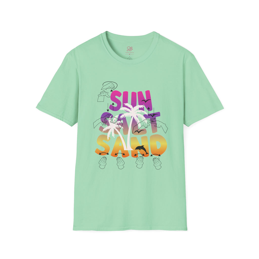 Sun, Salt & Sand in  American Sign Language - T-Shirt