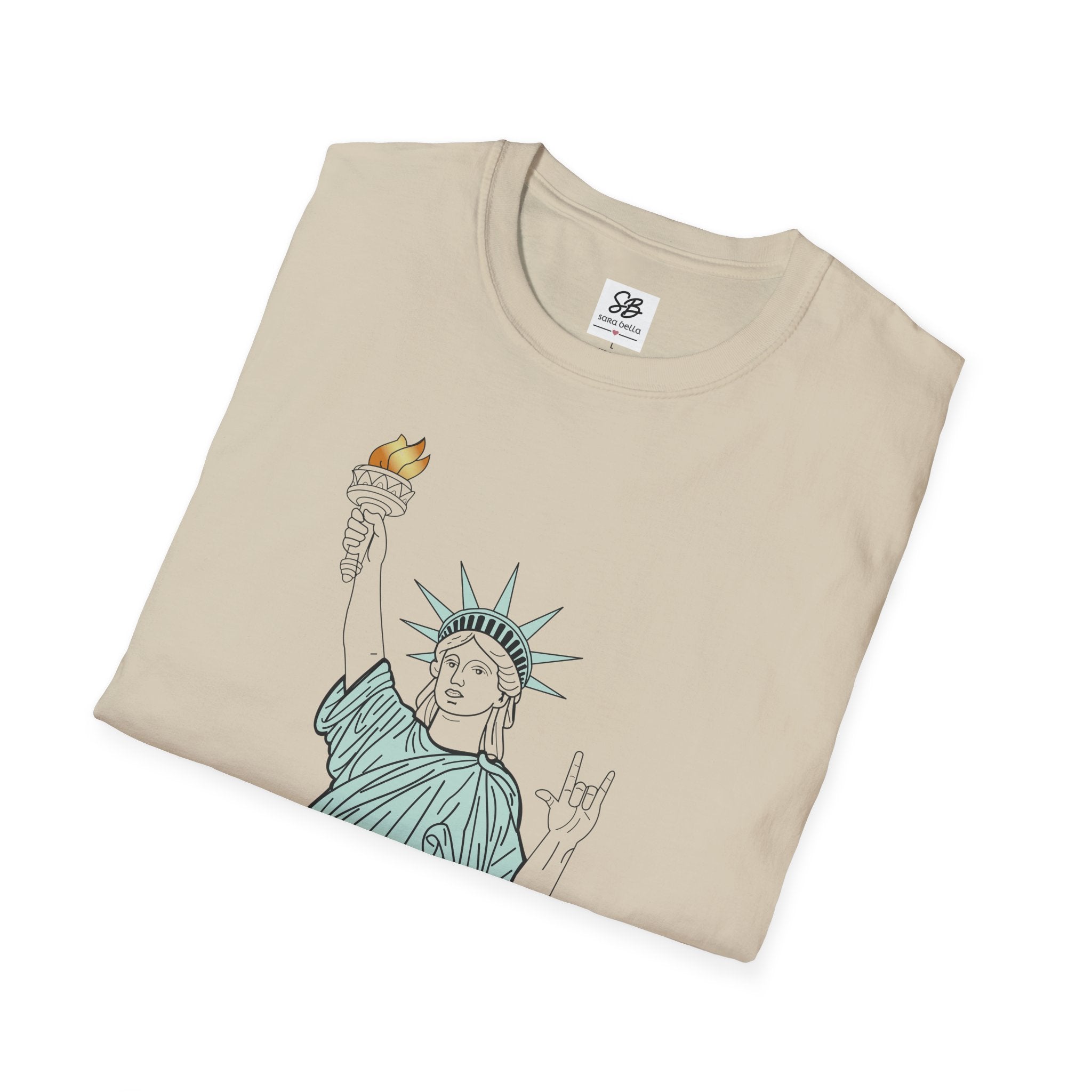 Lady Liberty with I love you in America Sign Language Shirt