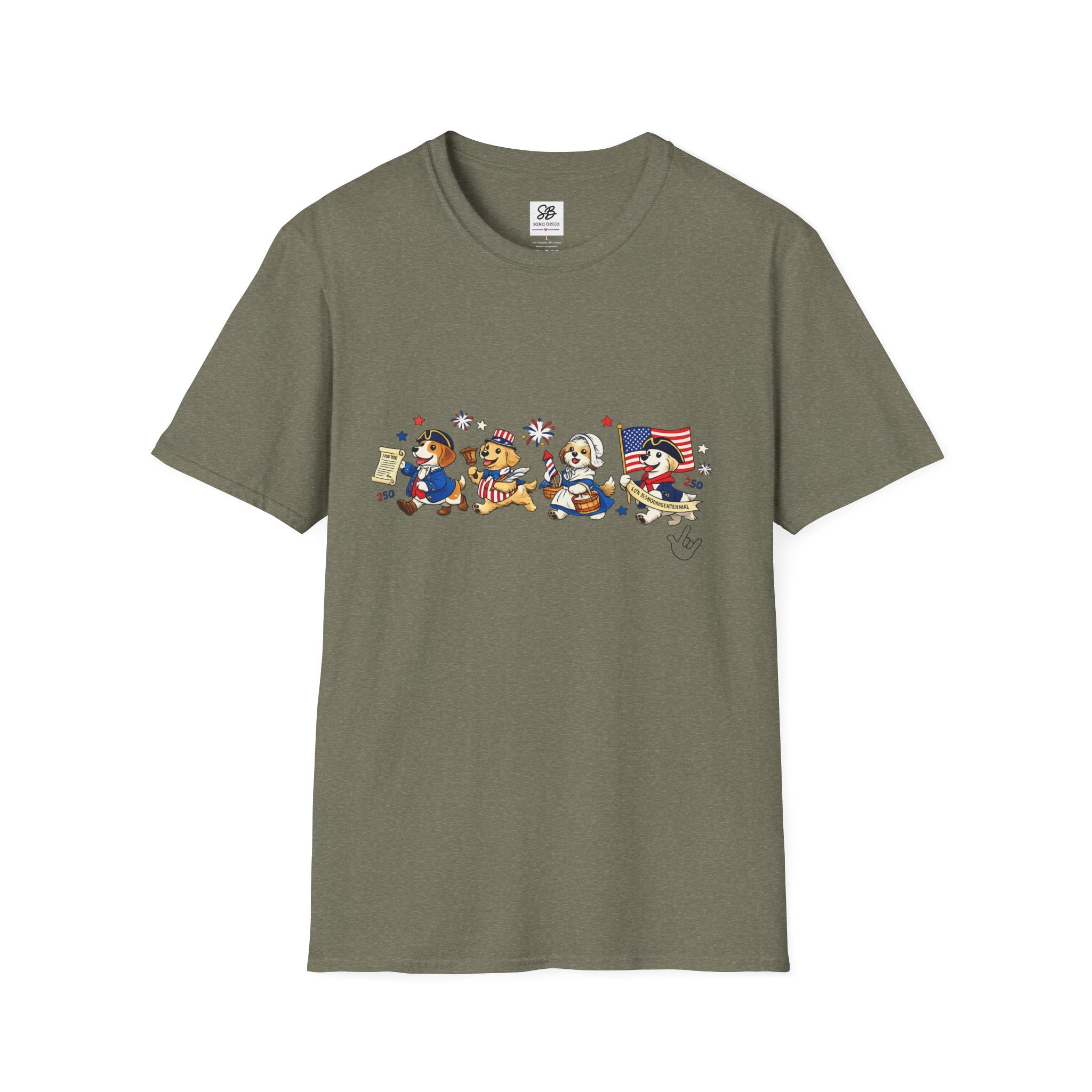 Patriotic Dogs Parade T-Shirt
