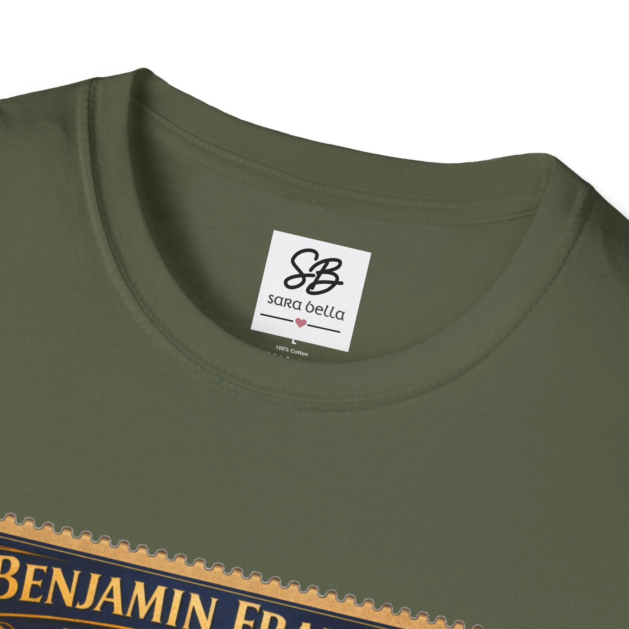 Benjamin Franklin "Founding Father Tribute' Vintage Stamp T Shirt