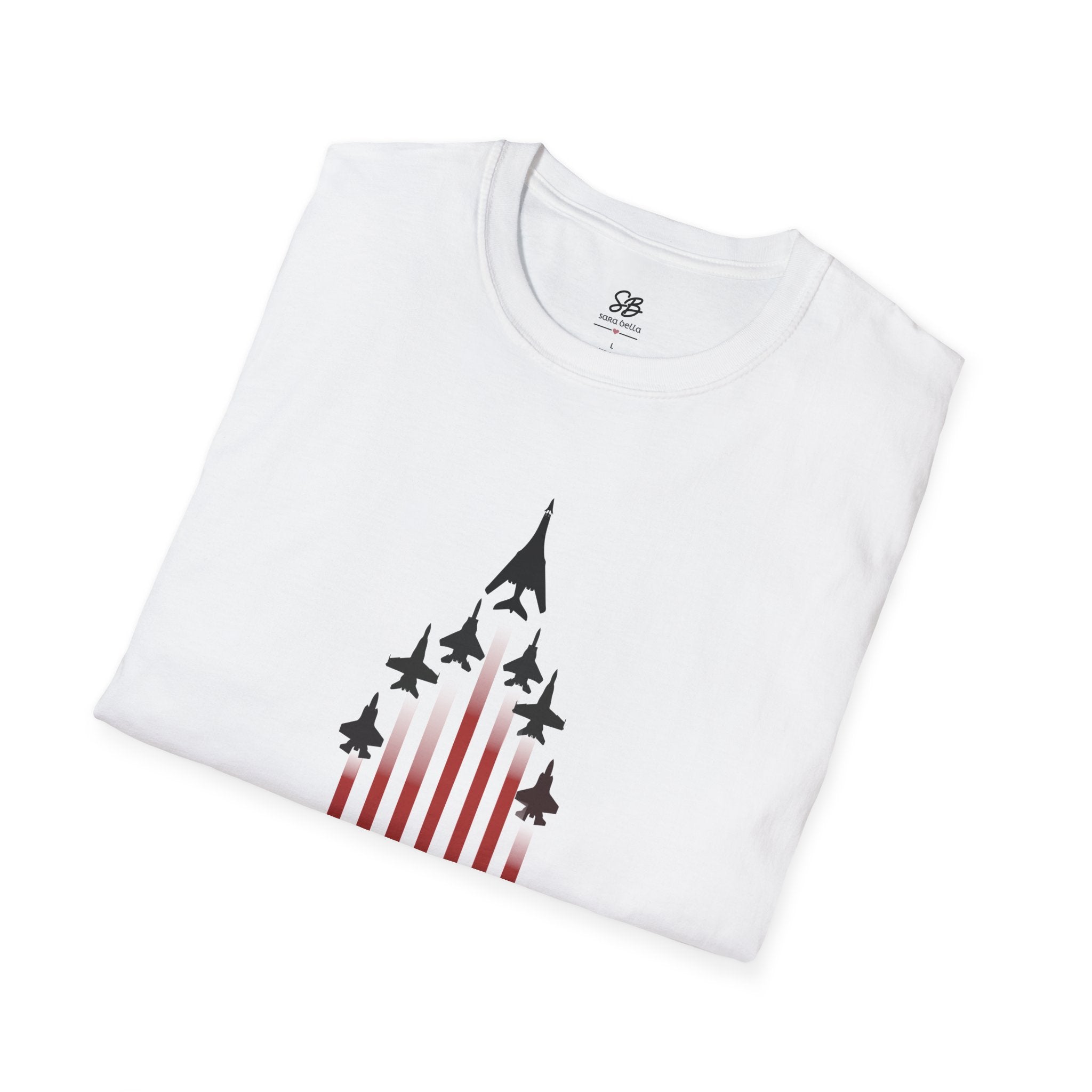 Patriotic American Flag Fighter Jets Design Shirt