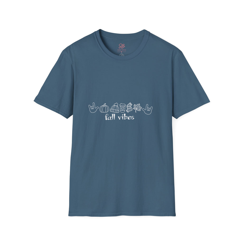 Fall Vibes with I Love you American Sign Language, ASL  - T-Shirt