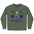 Football Gears Tic-Tac-Toe with I Love You ASL, American Sign Language Long Sleeve