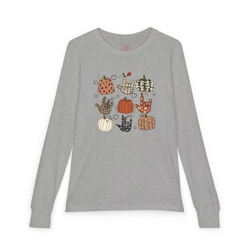 ASL Pumpkins Tic-Tac-Toe - Kid Long Sleeve Shirt