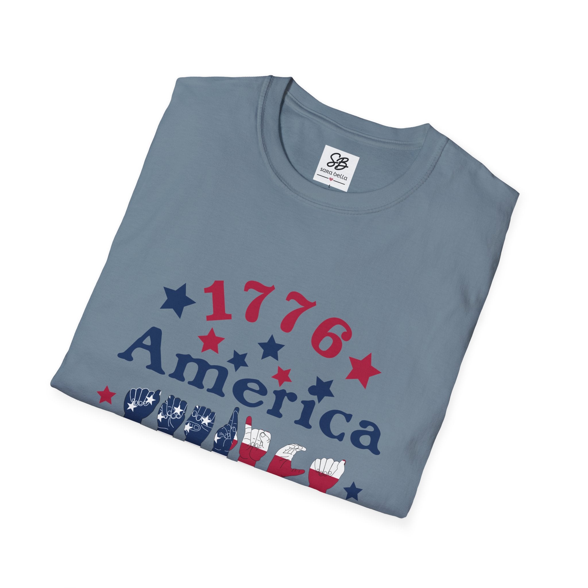 America in fingers-spelled ASL (America Sign Language) Shirt