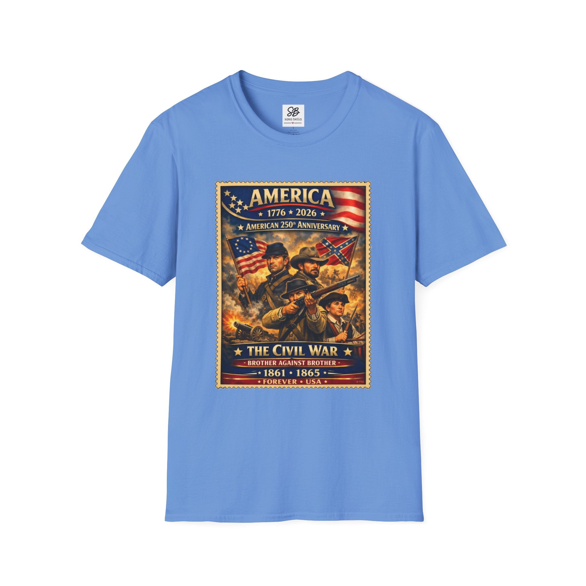 Civil War America Vintage Stamp T-Shirt