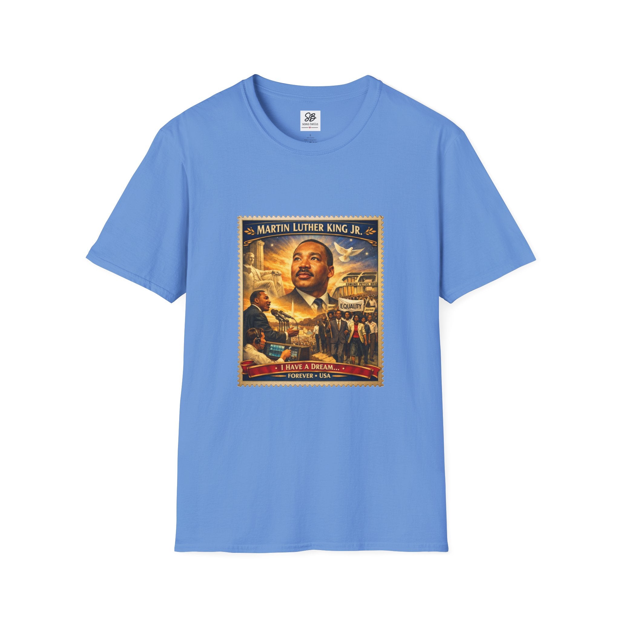Martin Luther King Jr. 'I Have a Dream Memorial ' Tribute Vintage Stamp T-Shirt