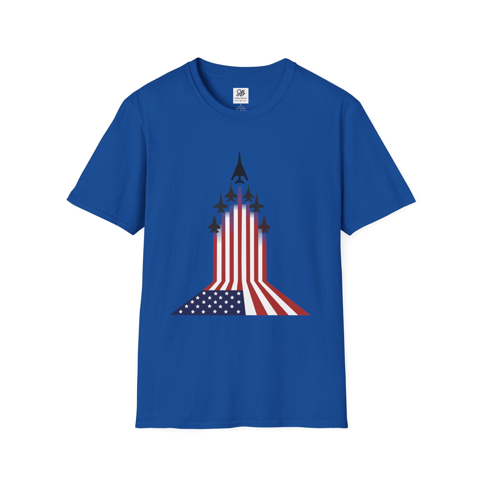 Patriotic American Flag Fighter Jets Design Shirt