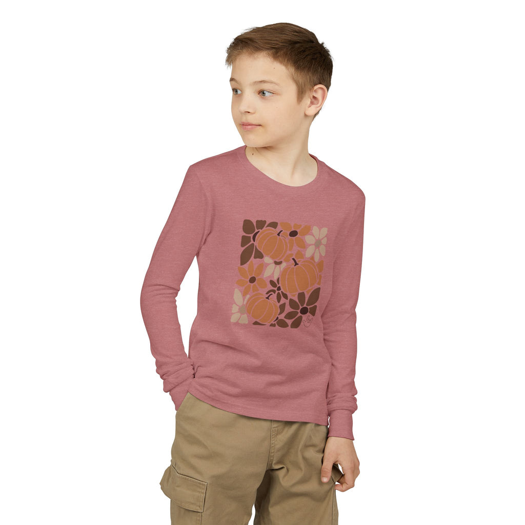 Leaves and Pumpkins Hobo - Kid Long Sleeve Shirt