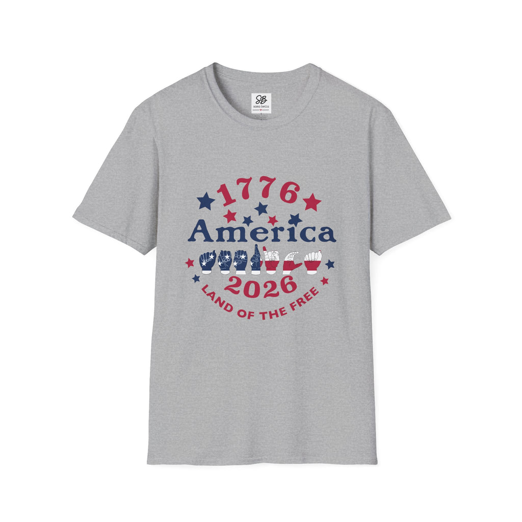 America in fingers-spelled ASL (America Sign Language) Shirt