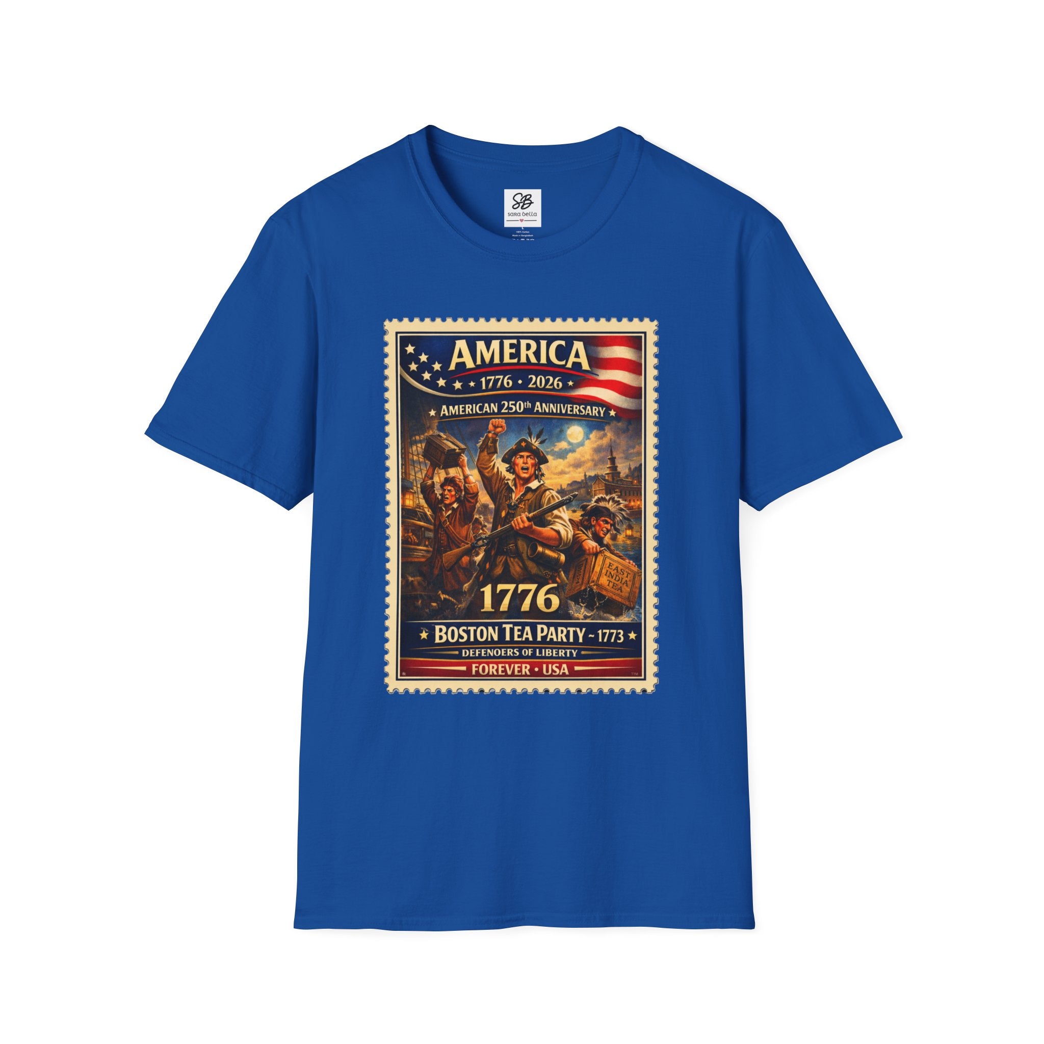 Boston Tea Party Vintage Stamp T-Shirt