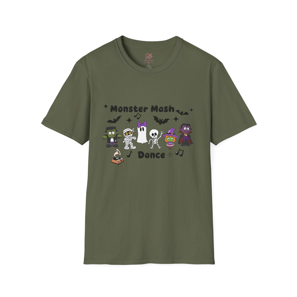 Monster Mash Dance of Halloween Characters Crews -  T-Shirt