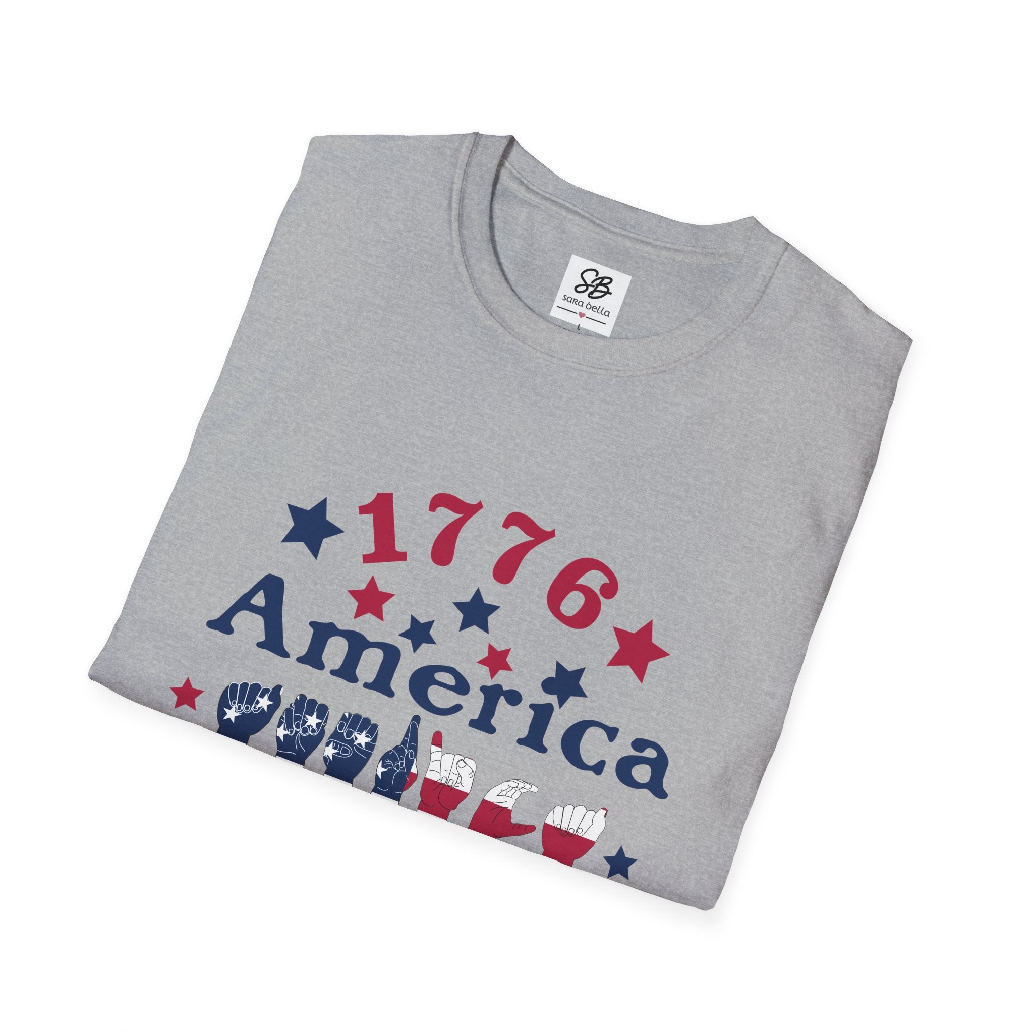 America in fingers-spelled ASL (America Sign Language) Shirt