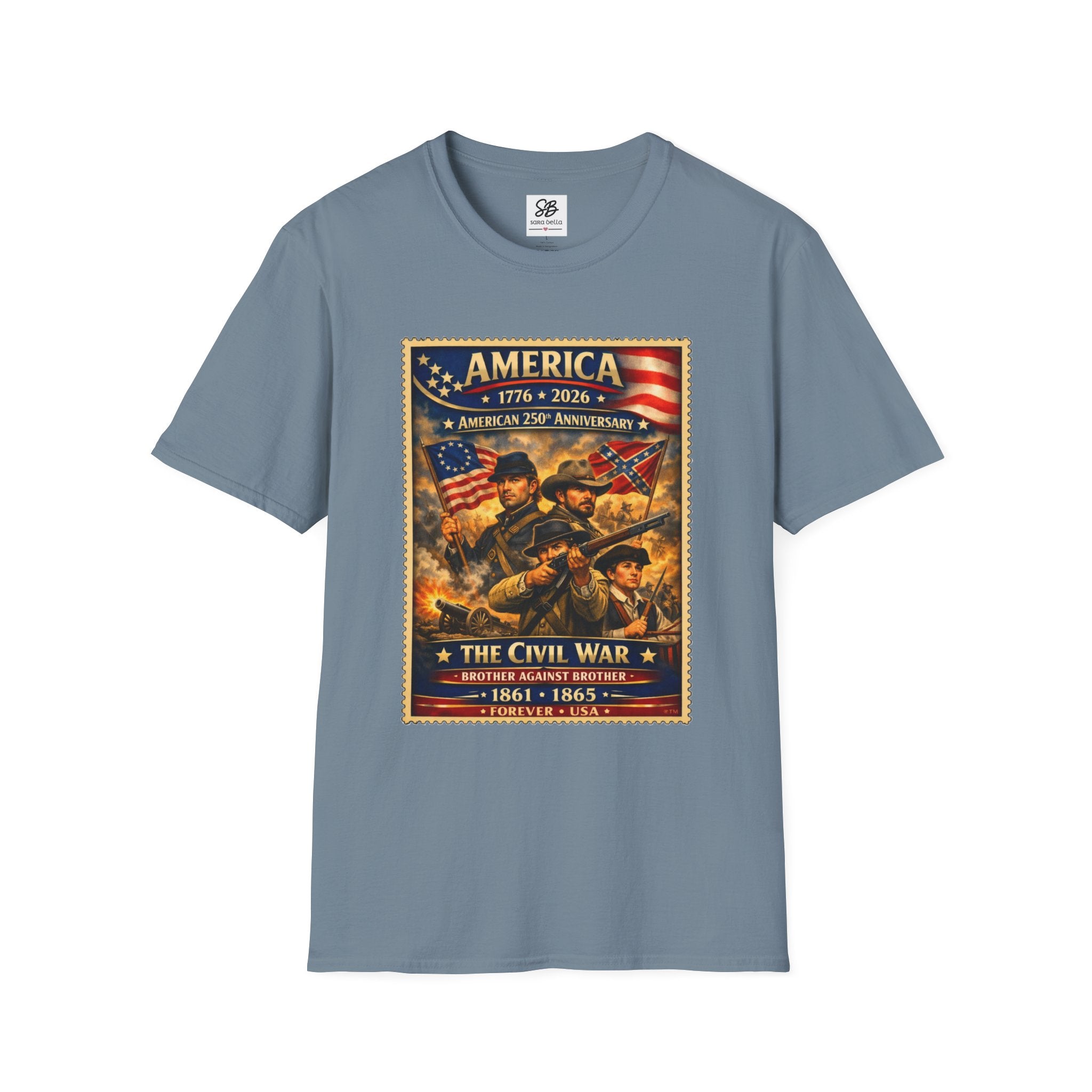 Civil War America Vintage Stamp T-Shirt