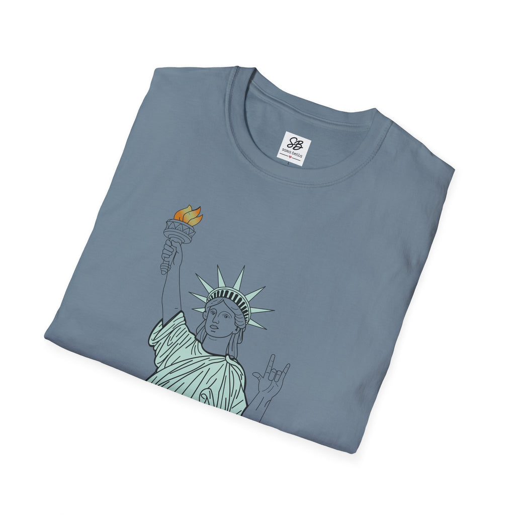 Lady Liberty with I love you in America Sign Language Shirt