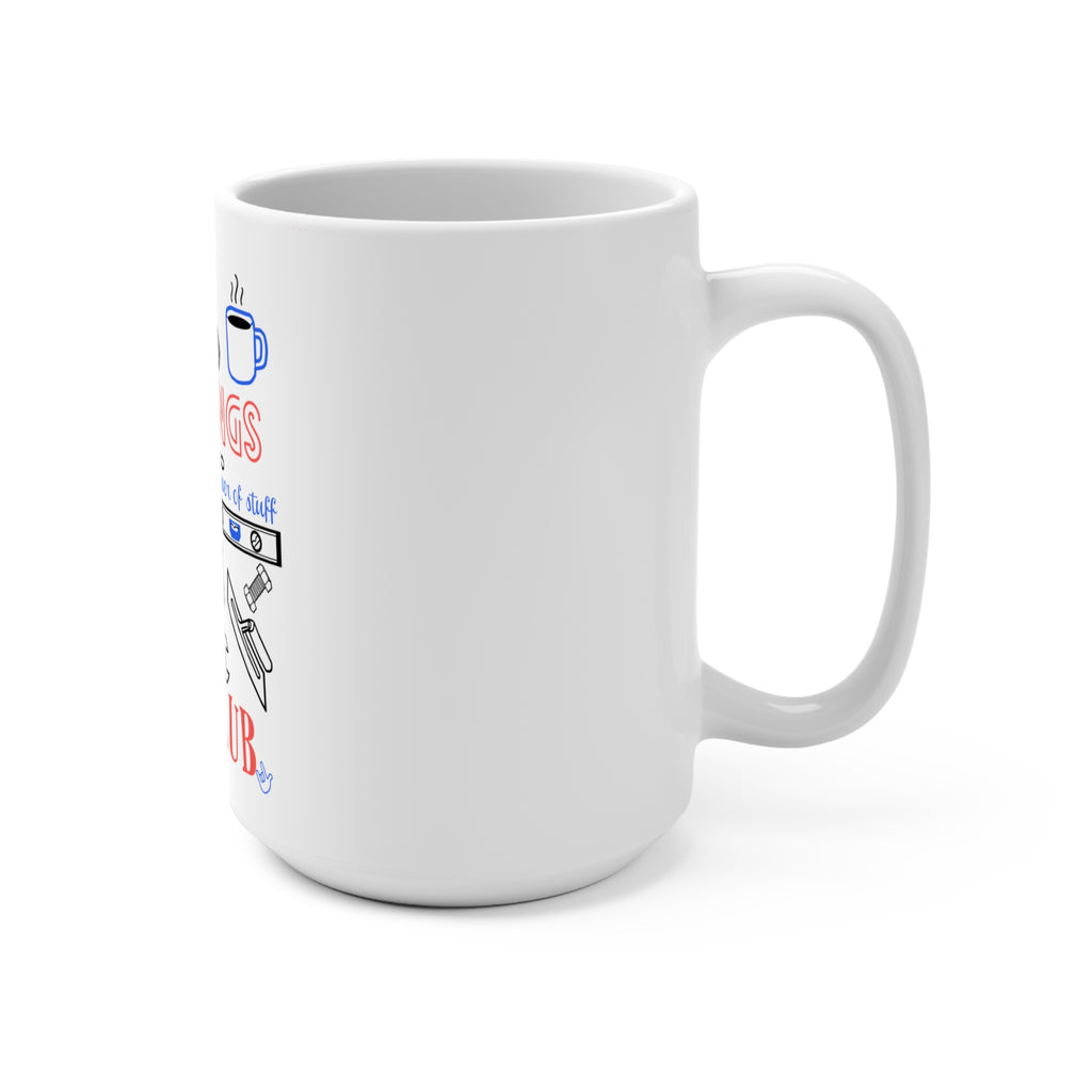 Fixer of Things Dad Club 15oz Coffee Mug  - BBQ Grill Master Gift