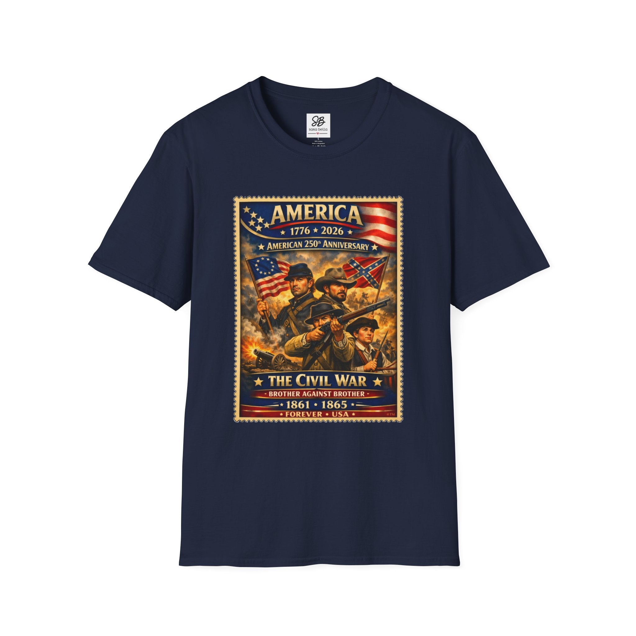 Civil War America Vintage Stamp T-Shirt