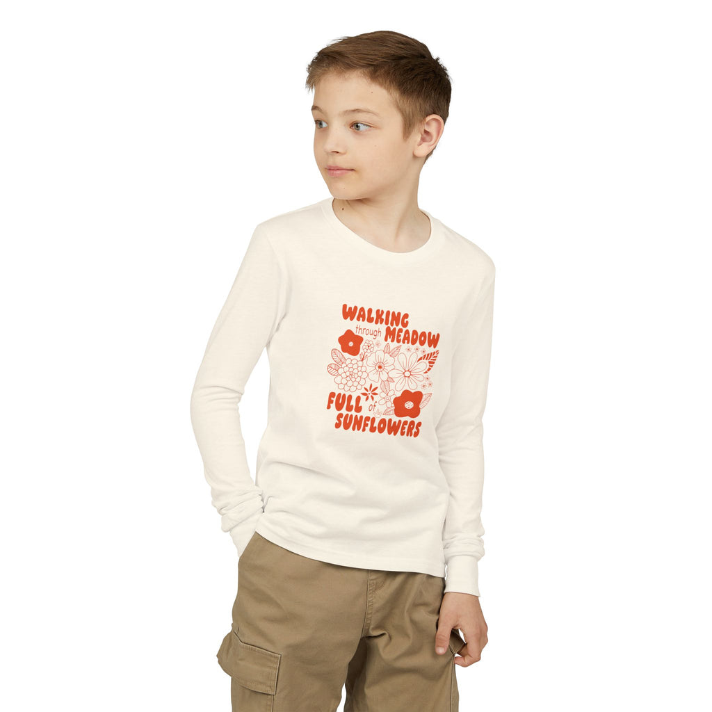 Walking Meadow Full Sunflowers - Kid Long Sleeve Shirt