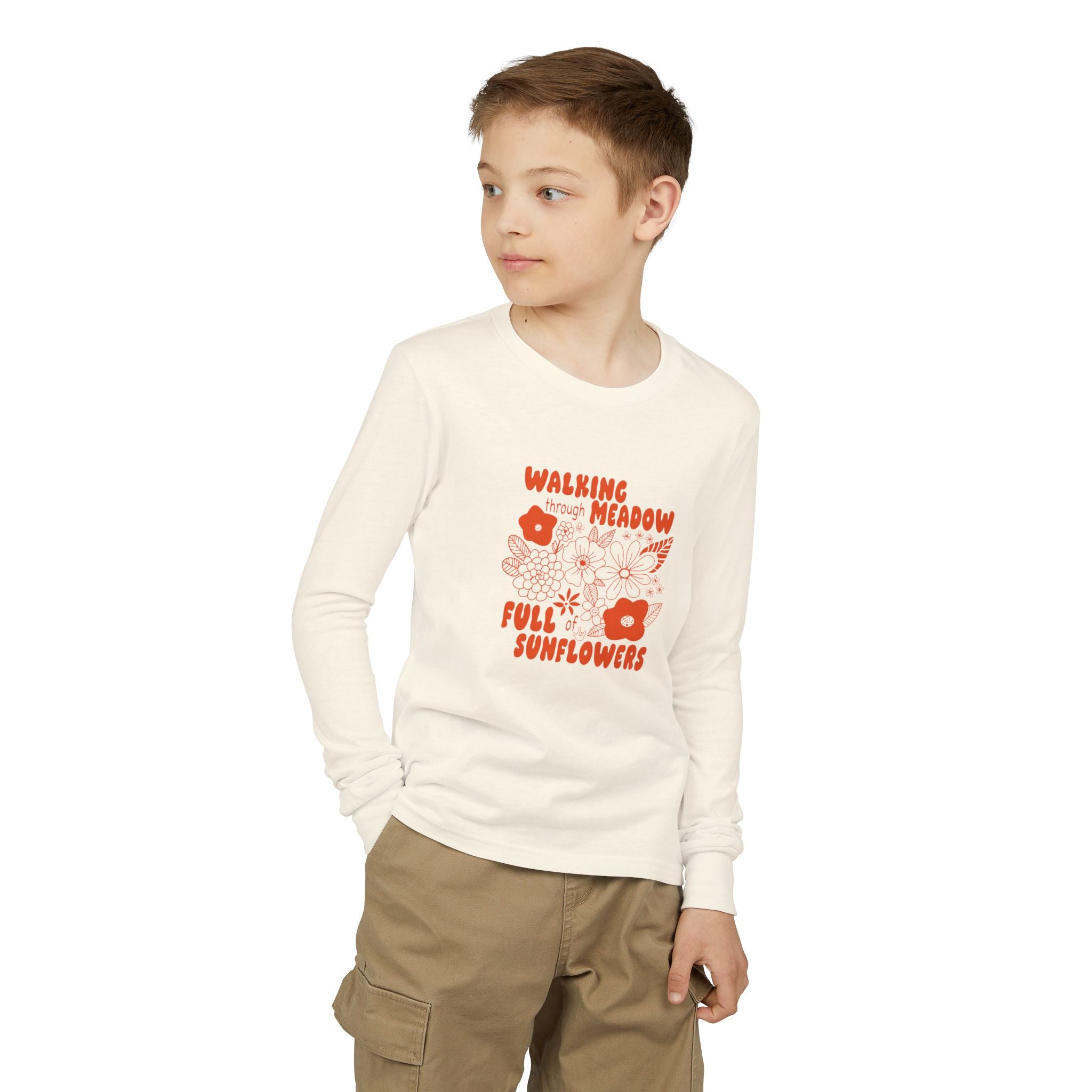 Walking Meadow Full Sunflowers - Kid Long Sleeve Shirt