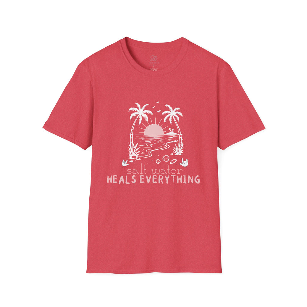 'Salt Water Heals Everything" of  white design -  T-Shirt