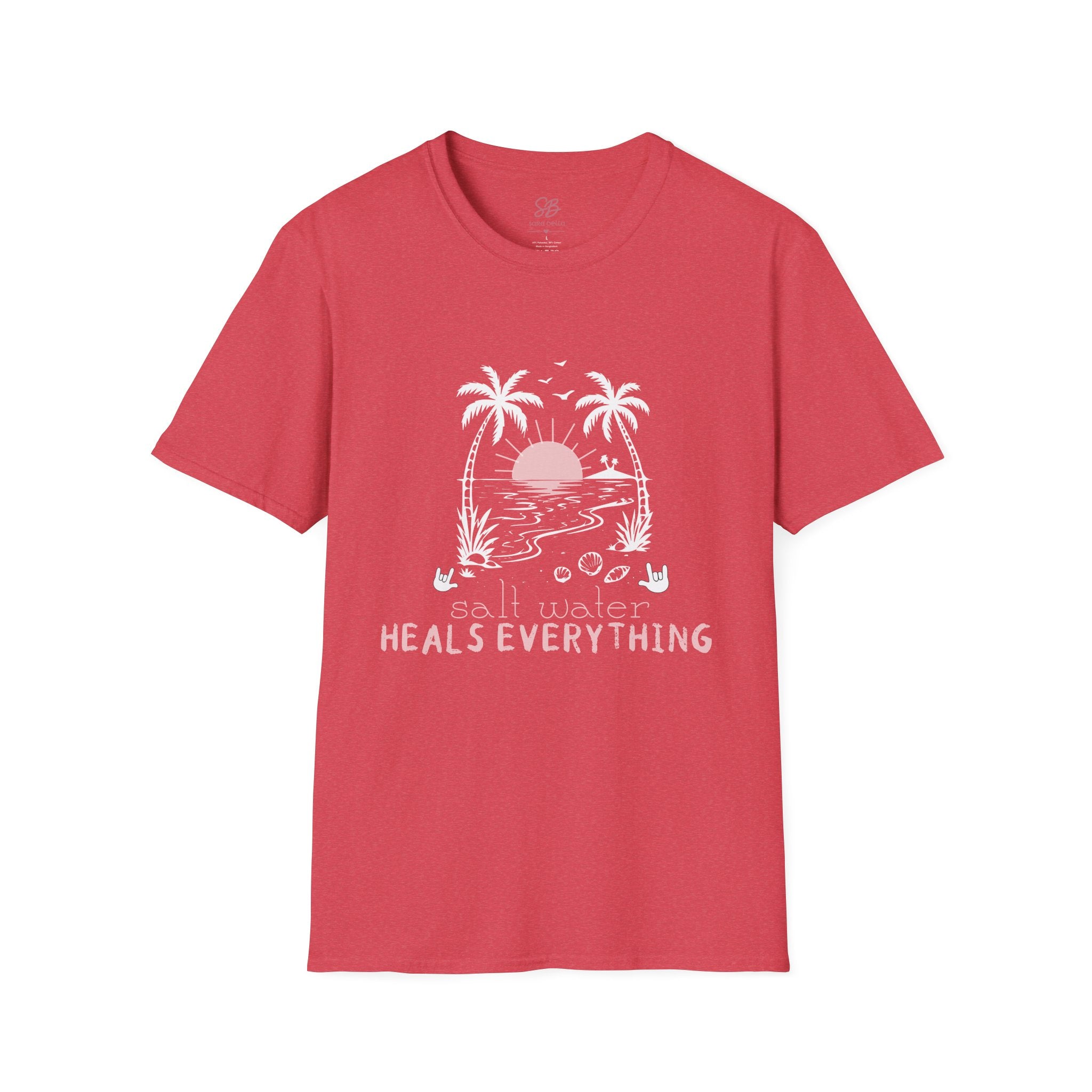 'Salt Water Heals Everything" of  white design -  T-Shirt