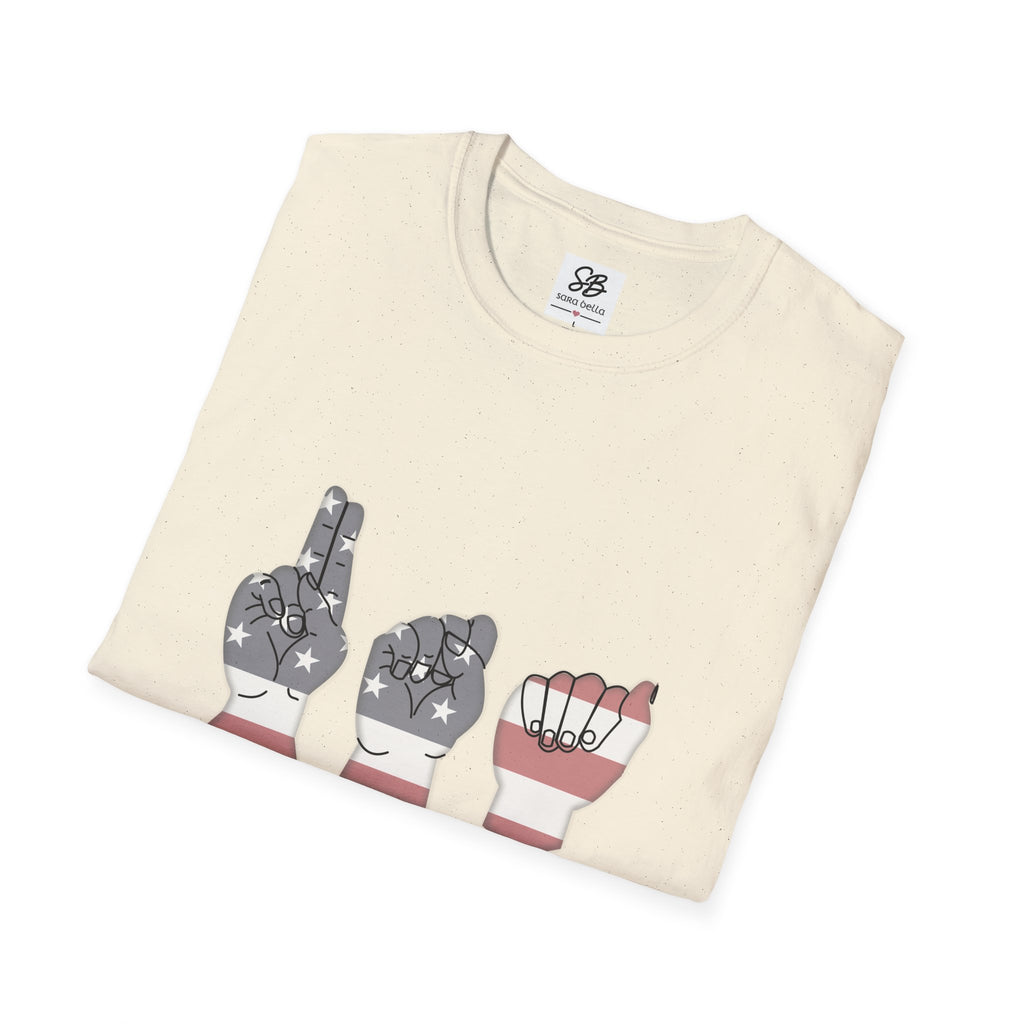 USA  fingers-spelled ASL (American Sign Language)  Shirt