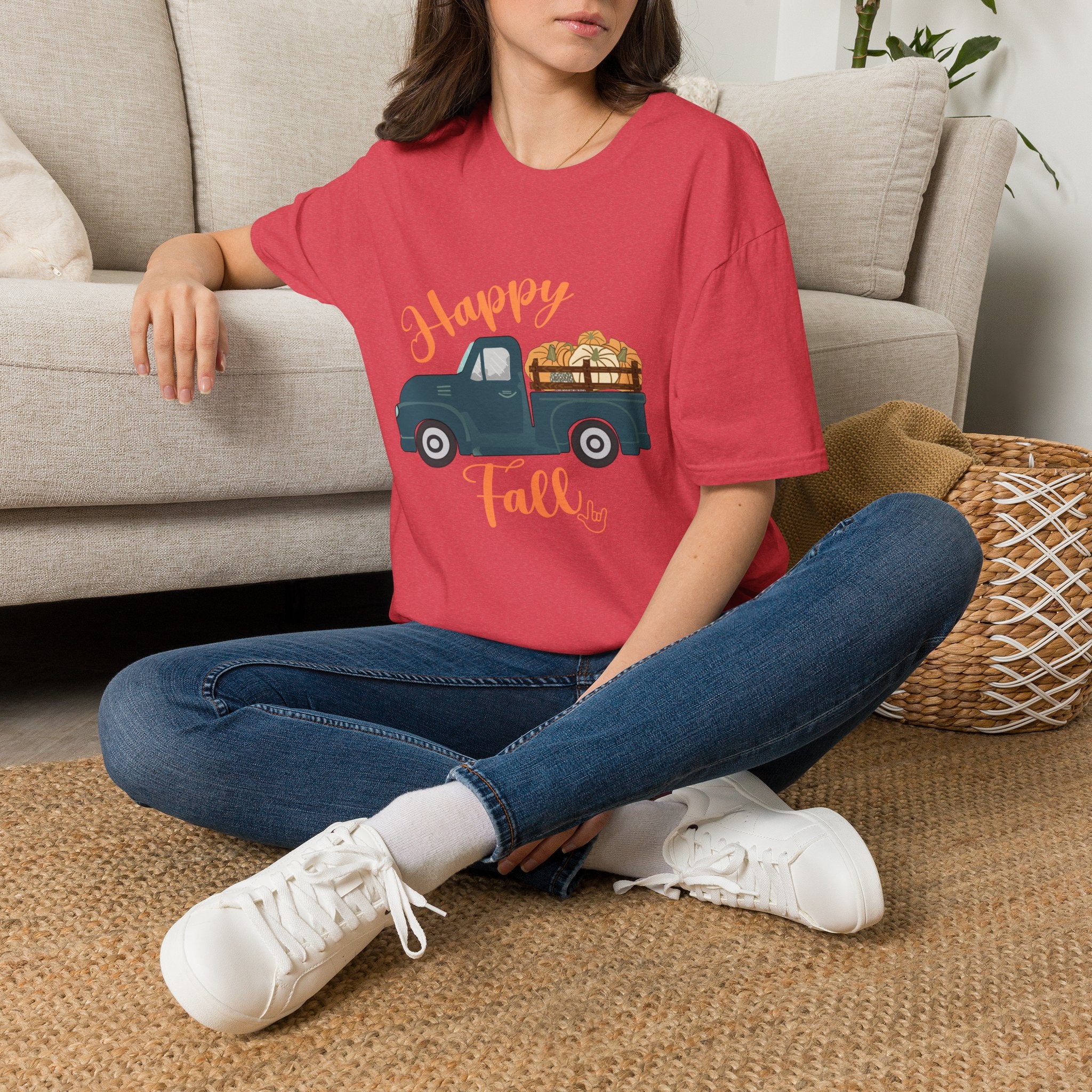 Happy Fall Vintage Truck  - T-Shirt