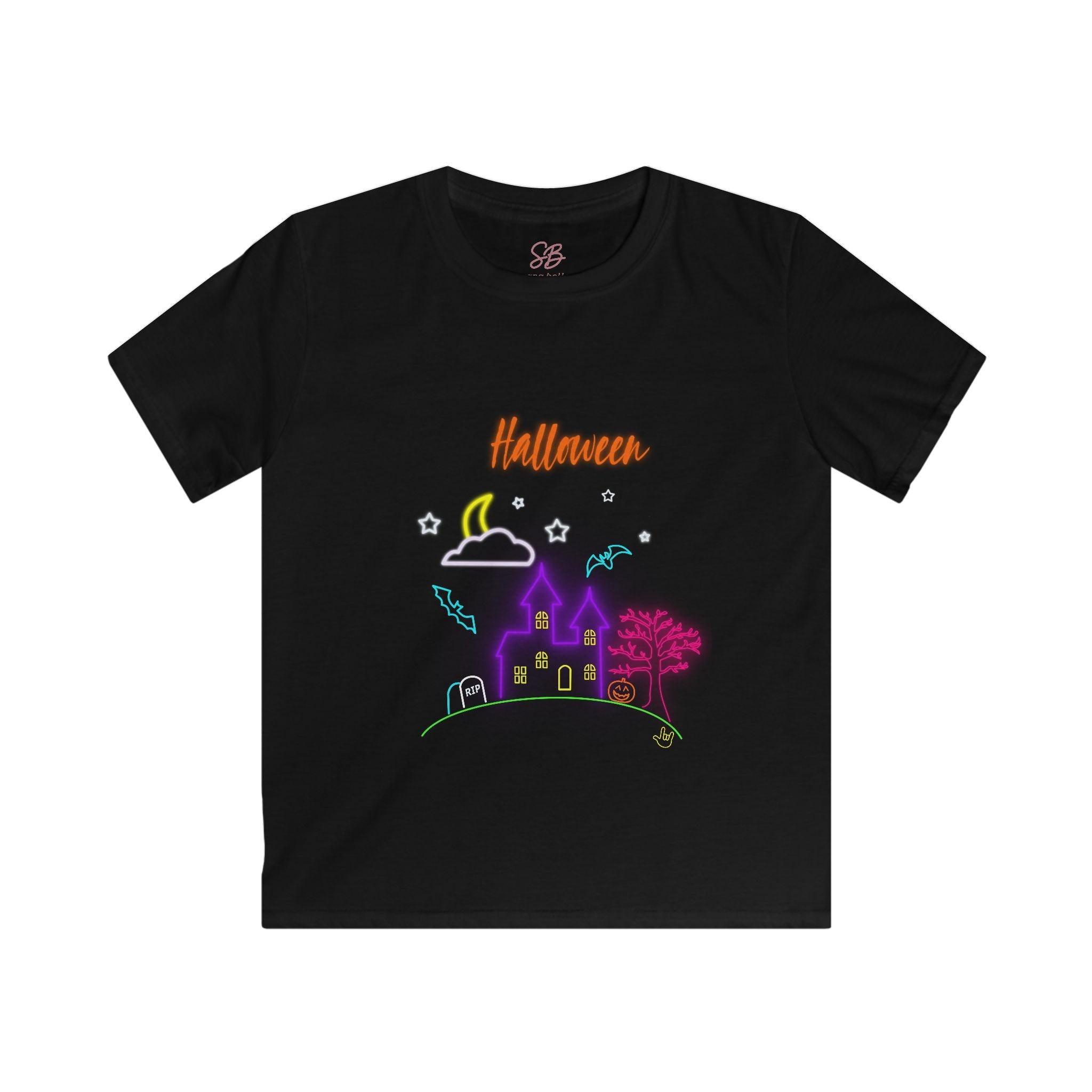 NeonHalloween Haunted House - Kid T-Shirt
