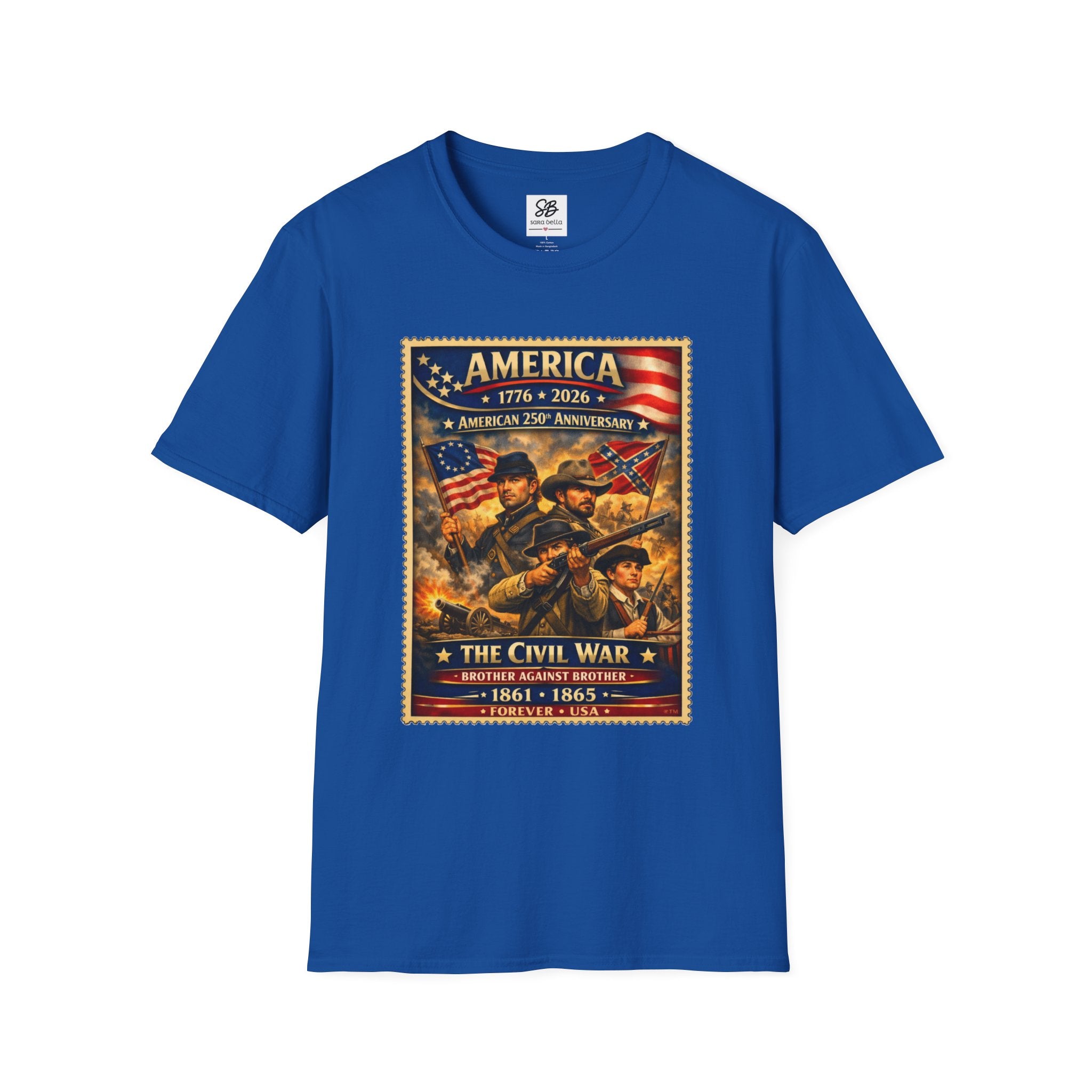 Civil War America Vintage Stamp T-Shirt